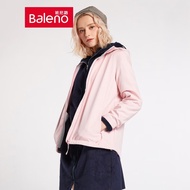 班尼路（Baleno） 春秋款女士短外套防水弹力纯色休闲时尚简约舒适连帽风衣夹克拉 R51 S