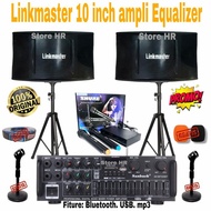 NEW paket karaoke sound system linkmaster ampli Equalizer bluetooth