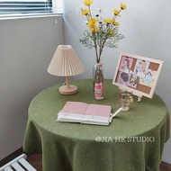 pvc table mat table cloth aesthetic table mat Table Fabric ins Cotton Linen Style Tablecloth Solid C