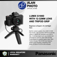 Panasonic Lumix G100D กล้อง Mirrorless เลนส์ F3.5-5.6 12-32มม. และด้ามจับขาตั้งกล้อง Panasonic Singa