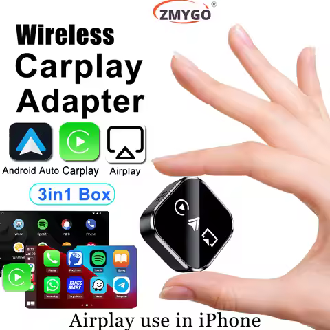 Android Auto Wireless Adaptor 2025 New Wireless CarPlay for iPhone Airplay WiFi Bluetooth Smart AI S