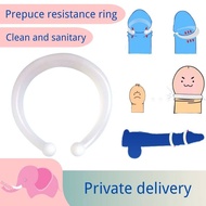 2PCS Men Foreskin Correction Hinder Ring Penis Training Sleeve Time Delay Device Sex Toys for Men Lo