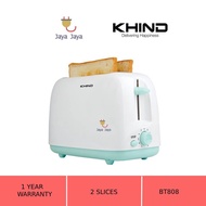 Khind 2 Slices Bread Toaster With Anti-Dust Cover BT808 BT-808