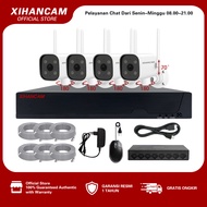 XIHANCAM Paket CCTV 8 Channel 8 Kamera 5MP Paket NVR Kamera CCTV 8 Channel Audio Komplit Siap Pasang