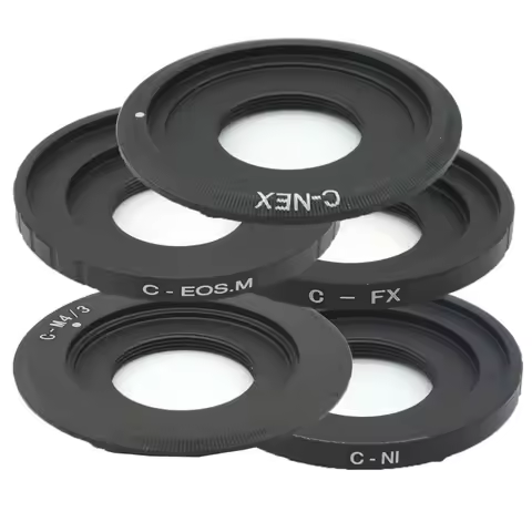 Adapter Ring C Mount Movie Lens Macro ring for EOS M FX NEX M4/3 N1 Mount C-EOS M C-NEX C-FX C-M4/3 