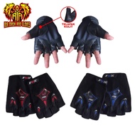 Sarung Tangan Motor Tebal Setengah Jari Telapak Kulit Motif Fox