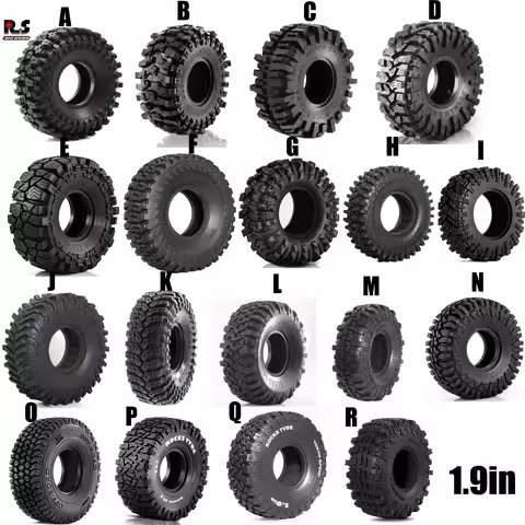 4PCS 1.9''/2.2'' Rubber Crawler Tires for 1/10 TRX4 TRX6 Axial SCX10 I II III 90046 AXI03007 Redcat 