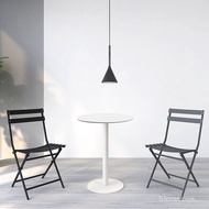 Kedai Selebriti Internet Meja Bulat Kecil Meja Perbincangan dan Set Kerusi Nordic Simple Dessert Tab