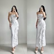 WD FYANG RUFFLE MAXI DRESS