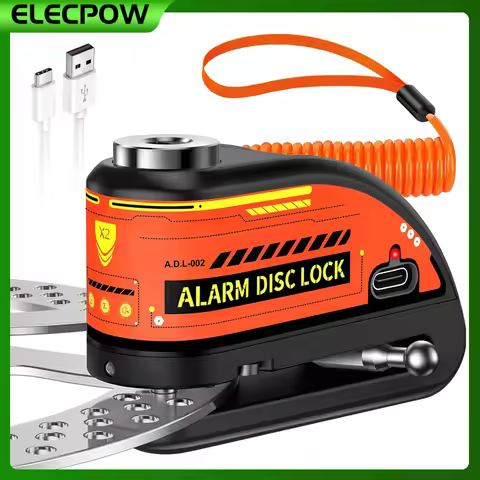 Elecpow Bicycle Alarm Rechargeable Motorcycle Alarm Disc Brake Lock Waterproof Anti Theft Bike Scoot