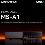 SFORUM MS-A1 PC AMD Ryzen 7 8700G 5 8600G 4*NVMe 2*2.5G LAN USB4 Oculink Windows 11 Work Station Ga