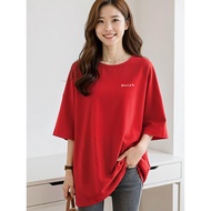 2S013 1XL-5XL Tshirt Women Clothes Tshirt Crop Top Blouse T shirt Plus Size Woman Loose Comfortable 