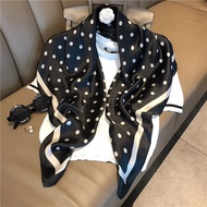 Tudung Polkadots Material Satin Lembut Bawal Polkadots Scarf Tema Retro 60an 70an Pop yeh yeh Saloma