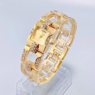 Đồng hồ Guess nữ mặt vuông máy nhật dây thép không gỉ BH 12 tháng