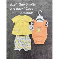 Branded Set 3 Pcs Baby Girl by Duck-Duck 03m-9m