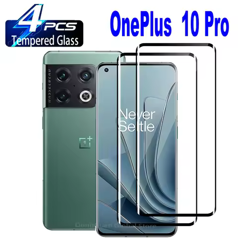 2/4Pcs 9H Curved Four Sides Glue Tempered Glass For OnePlus 10 Pro HD Screen Protector Film