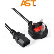 Desktop 3-Pin C13 UK Power Cord with 13A Fuse (1.8M)