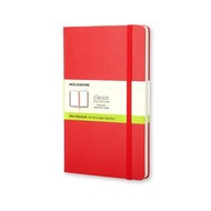 Moleskine 經典硬皮記事本 大型 空白 紅色 (13 x 21 cm)