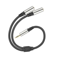 1Pcs For Car Speaker Headset Phone Laptop PC MP3 3.5mm Y Splitter Audio Cable Male to 2 Female Cord Line Cover
