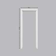 วงกบประตู UPVC แบบมีซับ UPVC Subframe ขนาด 80x200cm.90x200cm. และ 100x200cm. สีขาว