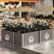 Stainless Steel Outdoor Flower Box Combination Container Flower Bed BBQ Shop Milk Tea Shop Outdoor F