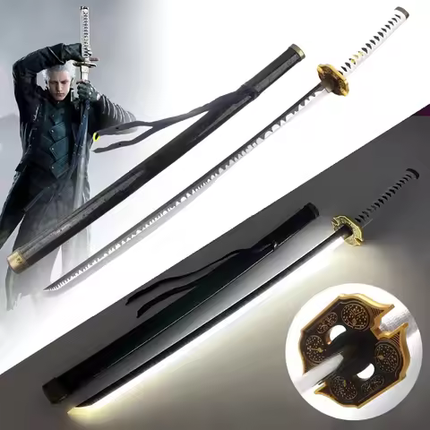 104cm Bright Vergil Yamato Katana Led Light Up Sword Devil May Cry 5 Anime Cosplay Prop Real Size Ja