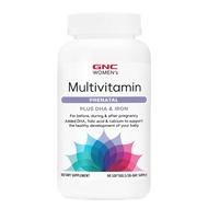 GNC Multivitamin + DHA Liquid Soft Capsules for Pregnant Women, Iron Supplement and Blood Replenishm