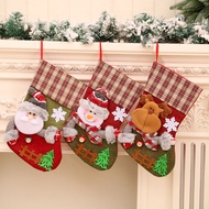 Cross-border Large Plaid Fence Christmas Stock Christmas Ornaments Christmas Gift Bag Children Gift Bag