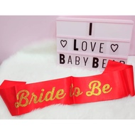 [READY STOCK] 1pc Party Sash - Bride To Be - Glitter Word