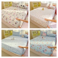 Cadar 3 IN 1 Cartoon Style Fitted Sheet Pillowcase Crayon Shin Chan Print Bedsheet For Kids Single/S