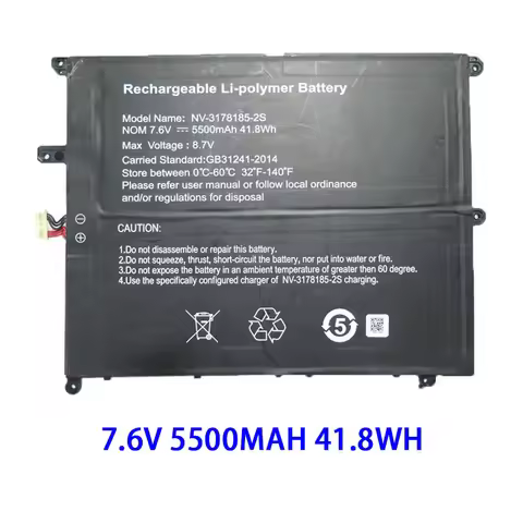 New Battery For Teclast F7 PLUS 7.6V 5000MAH 38WH / 7.6V 5500MAH 41.8WH / 7.4V 5000mAh 37Wh