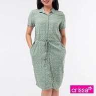 Crissa Woven Printed Short Sleeves Dress CSDT18-0223
