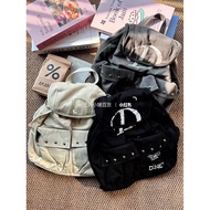 Korean Niche Brand deinet Retro Distressed D-Rivet Flap Large-Capacity Backpack Shoulder Bag
