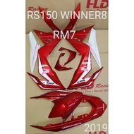 RS150 WINNER 8 RED&amp;WHITE HLD COVER SET RS150 STICKER TANAM