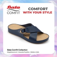 Bata Comfit รองเท้าเพื่อสุขภาพ รองเท้าลำลองแบบสวม สูง 1 นิ้ว สำหรับผู้หญิง รุ่น Curissay สีกรมท่า 6619888 สีชมพู 6615888