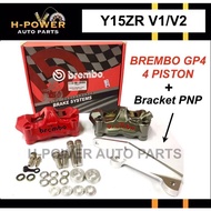 BRAKE CALIPER Y15ZR (4 PISTON)BREMBO GP4 SET(BREK KALIPER Y15ZR Y15 ACCESSORIES MOTORCYCLE BREMBO PUMP YAMAHA)