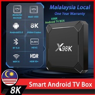 New X98K Android 13.0 TV Box RK3528 4GB 32GB HDR 10+ Support WIFI 6 BT 5.0 USB 8K Video Decoder Smart Android TV Box Set Top Box Malaysian Seller