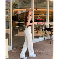 [Dynara] - KULOT HIGHWAIST LOOSE JEANS BEIGE