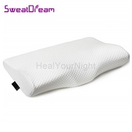 {Shushu pillow} Memory Foam Pillows for Sleeping Bed Neck Pillows Protection Slow Rebound Memory Foam Butterfly Shaped Orthopedic Pillow 50x30CM