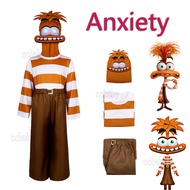 Inside Out 2 Anxiety Role Play Costumes Halloween Costume for Kids Girl Boys 2-12year Halloween Stag
