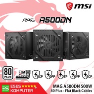 MSI MAG A500DN 500W 80 Plus PSU | All Flat Black Cables