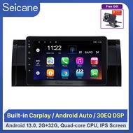 Seicane 8 inch IPS หน้าจอสัมผัส Android 13.0 วิทยุรถยนต์ GPS โฮสต์ 1994-2003 BMW 5 Series E39 520i 5