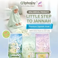 Alphajoy - Premium Children's Prayer Rug with Latex Pad + Anti-Slip 60x35x2.5 Thick Removable Cover