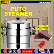 ◊ ♧ ✆ Original 3 Layers Steamer for Puto 3 Layer Siomai Steamer Stainless Cookware Multifunctional