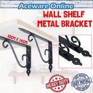 DIY Black Coat Heavy Duty Wall Mount L Bracket Shelf Hanging Wall Mounting Rak Dinding Stainless Ste