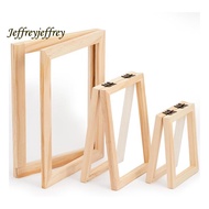 3 Pieces Paper Making Wooden Paper Making Mould Papermaking Screen Kit 3 Size Frame for DIY  (A7, A6