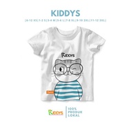 Kiddys Baju Kaos Anak Unisex Motif Kucing [kds52] 1-2 tahun