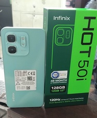 Hp infinix Hot 50i NFC 12+128 GB helio G81 (imei terdaftar) (pengganti 40i ) GARANSI RESMI 1 TAHUN