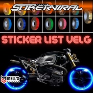 Sticker sticker List roll List tire rim 1 cm reflective tire sticker motorcycle sticker