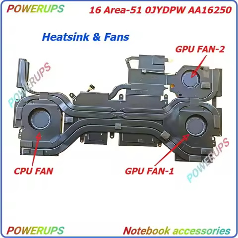 New Original Laptop CPU/GPU Cooling Radiator Heatsink&Fan For DELL Alienware 16 Area-51 0JYDPW AA162